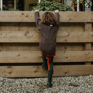 Tights Ribbed Army Green Orange Rust