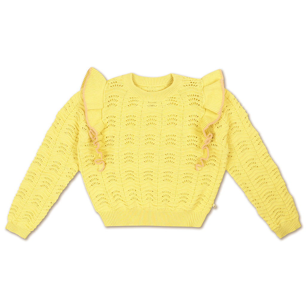 Sweater Ruffle Knit Yellow - Sample