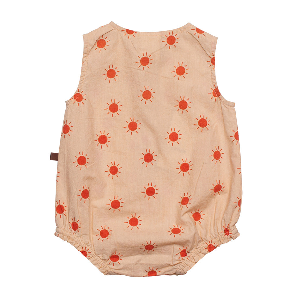 Romper Woven Pink Earth Red