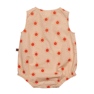 Romper Woven Pink Earth Red