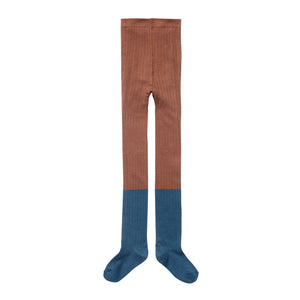 Tights Rib Colourblock Auburn