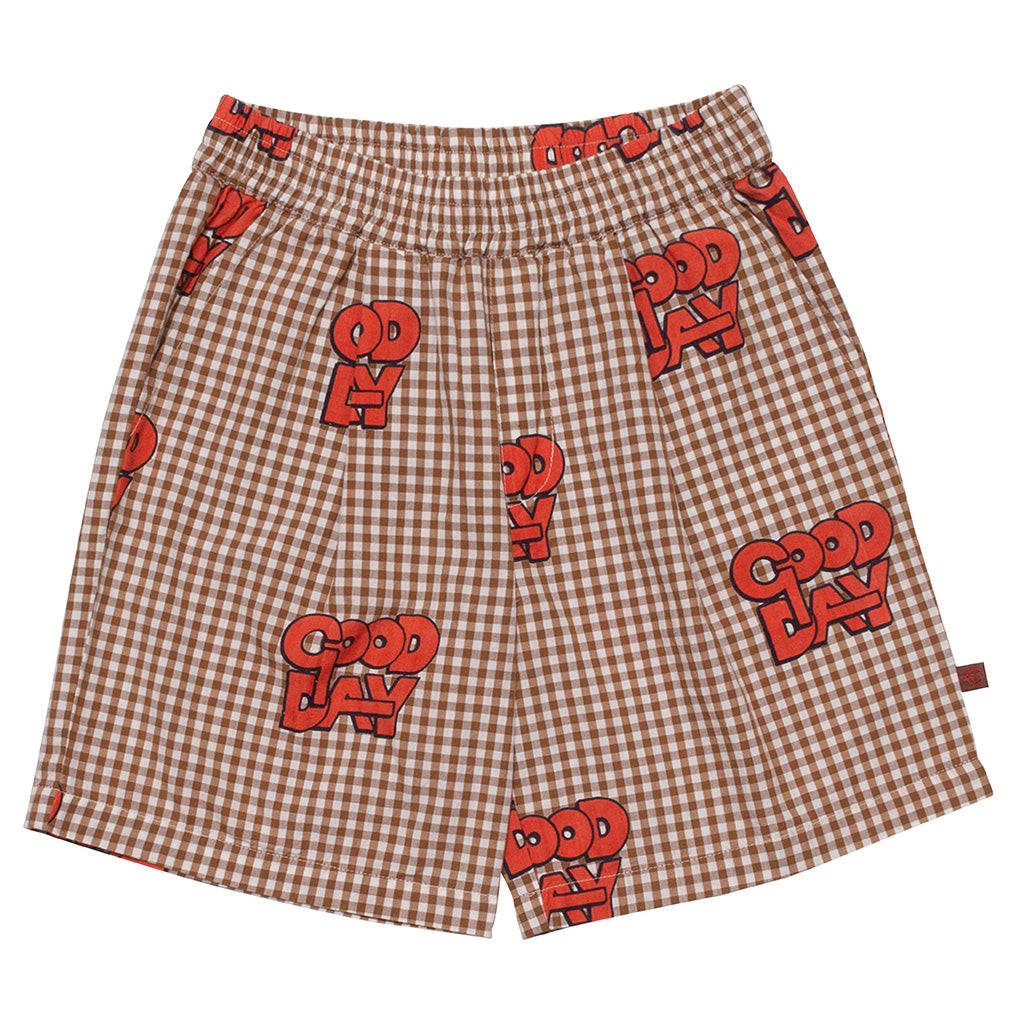 Short Day Caramel Gingham Red