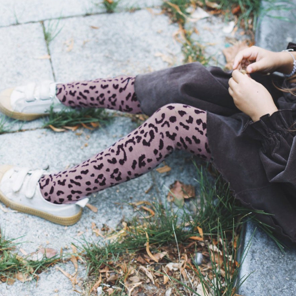 Tights Lilac Leopard