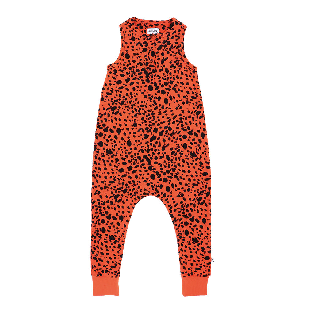 Jumpsuit Long Legs with Cufs Spotted Animal