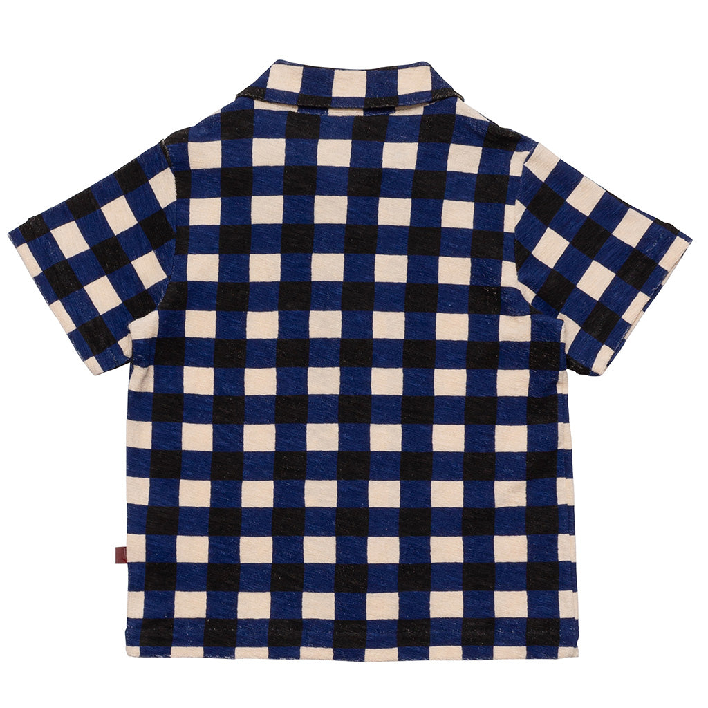 Shirt Beach Blanket Check Midnight Blue