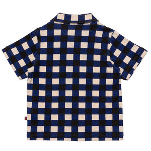 Shirt Beach Blanket Check Midnight Blue