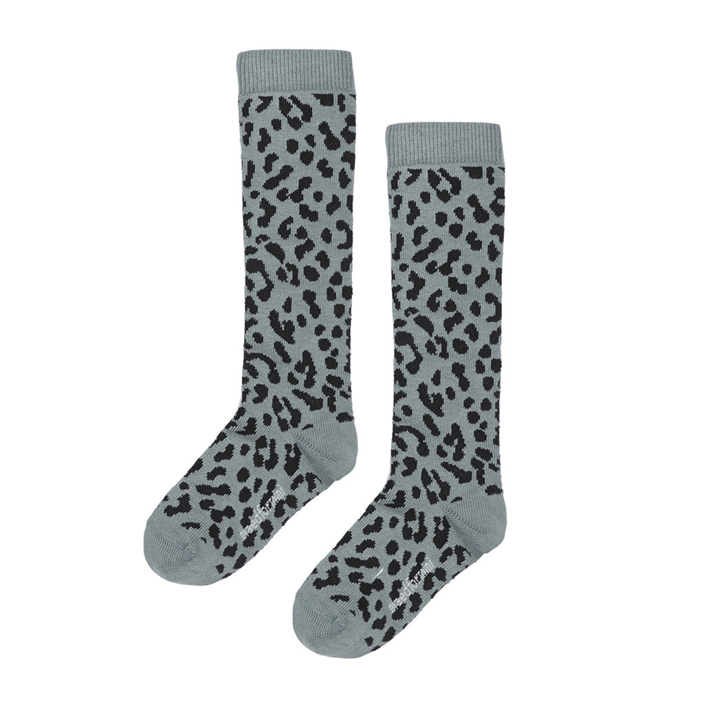 Knee Socks Blue Leopard