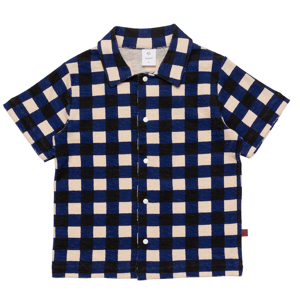 Shirt Beach Blanket Check Midnight Blue