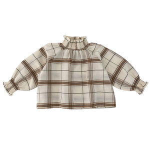 Blouse Smocked Chenille Check