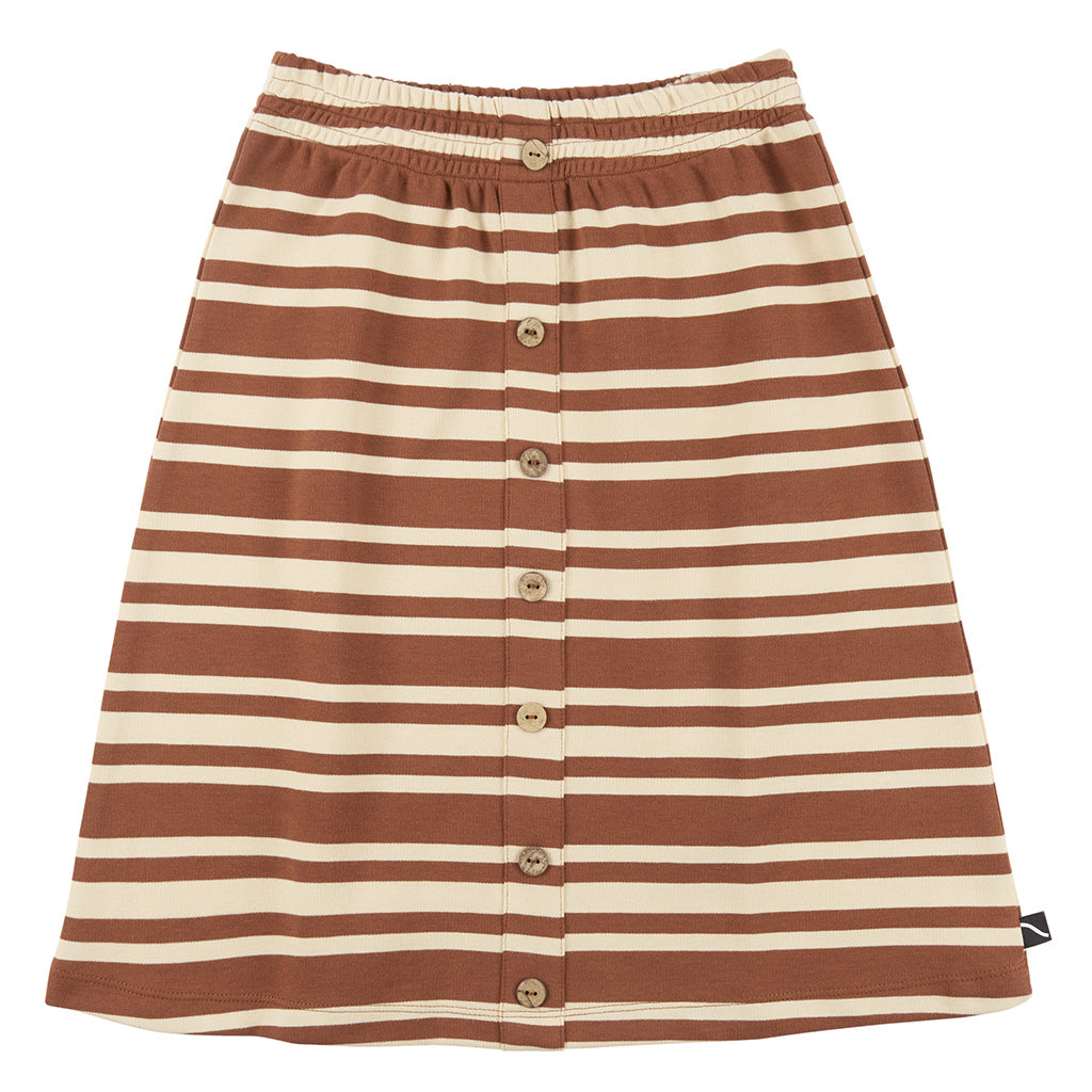 Skirt Midi Buttons Stripes