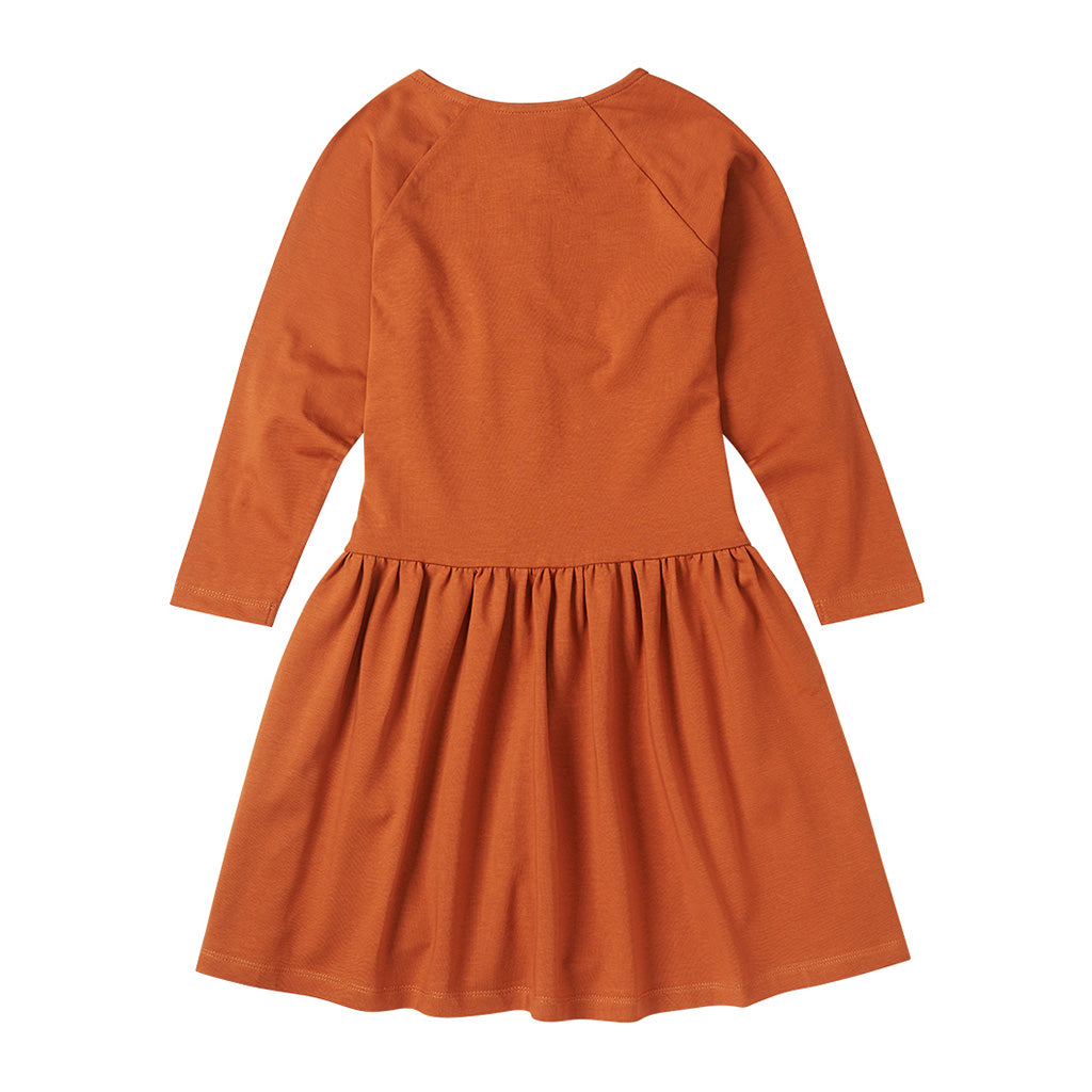 Button Dress Dark Ginger