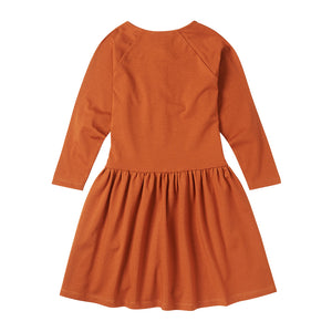 Button Dress Dark Ginger
