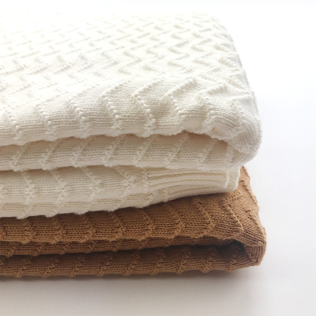 Baby Blanket Knit Terracotta