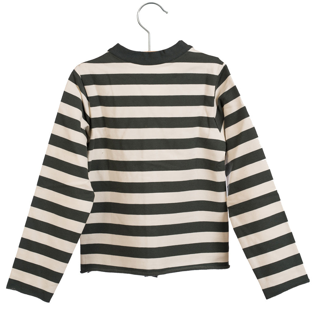 Cardigan Olly Bleached Sand Pirate Black Striped