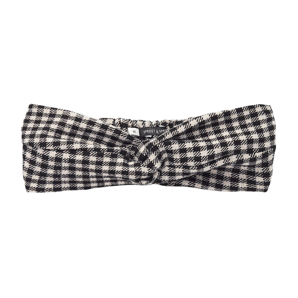 Headband Turban Block Check
