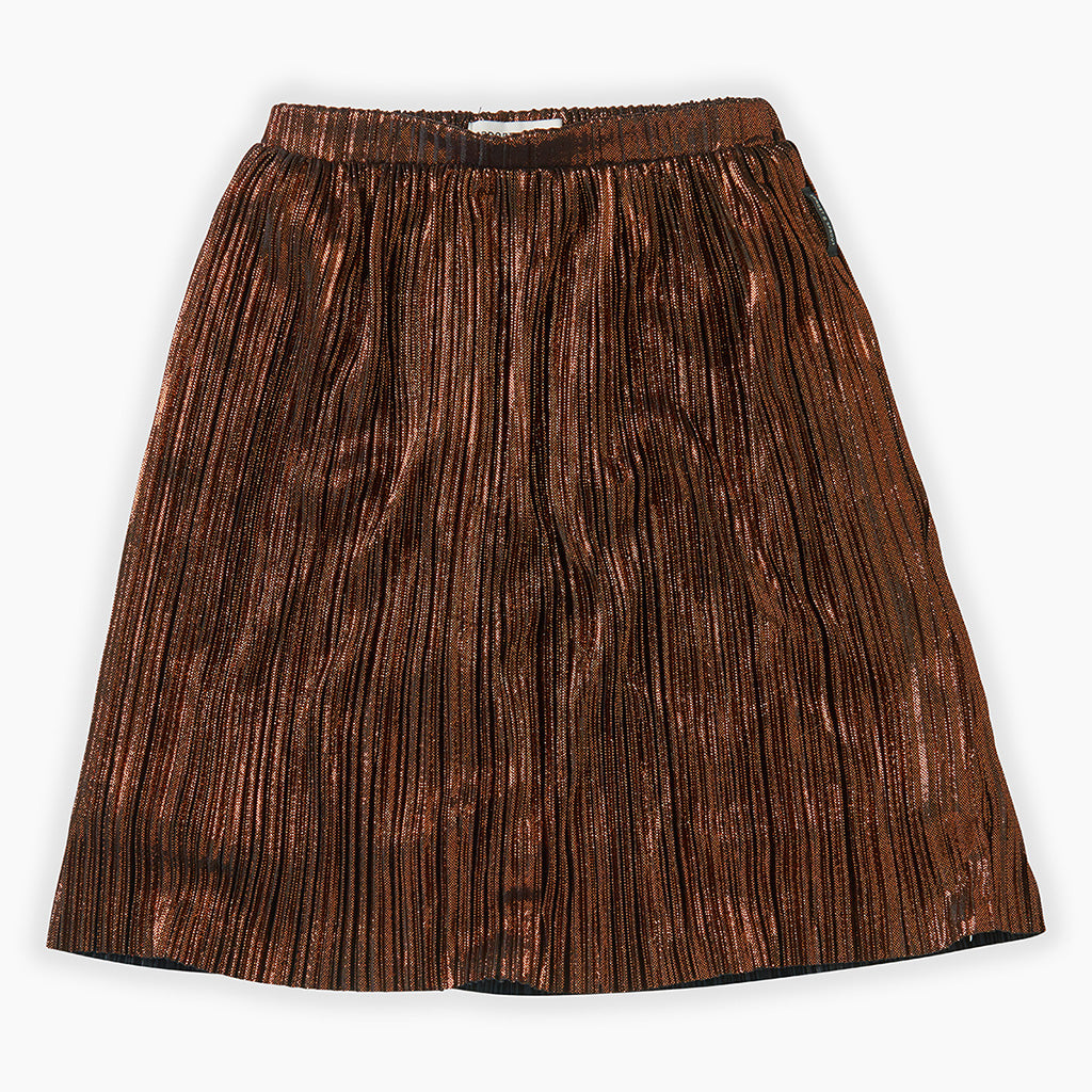 Skirt Midi Metallic Gold