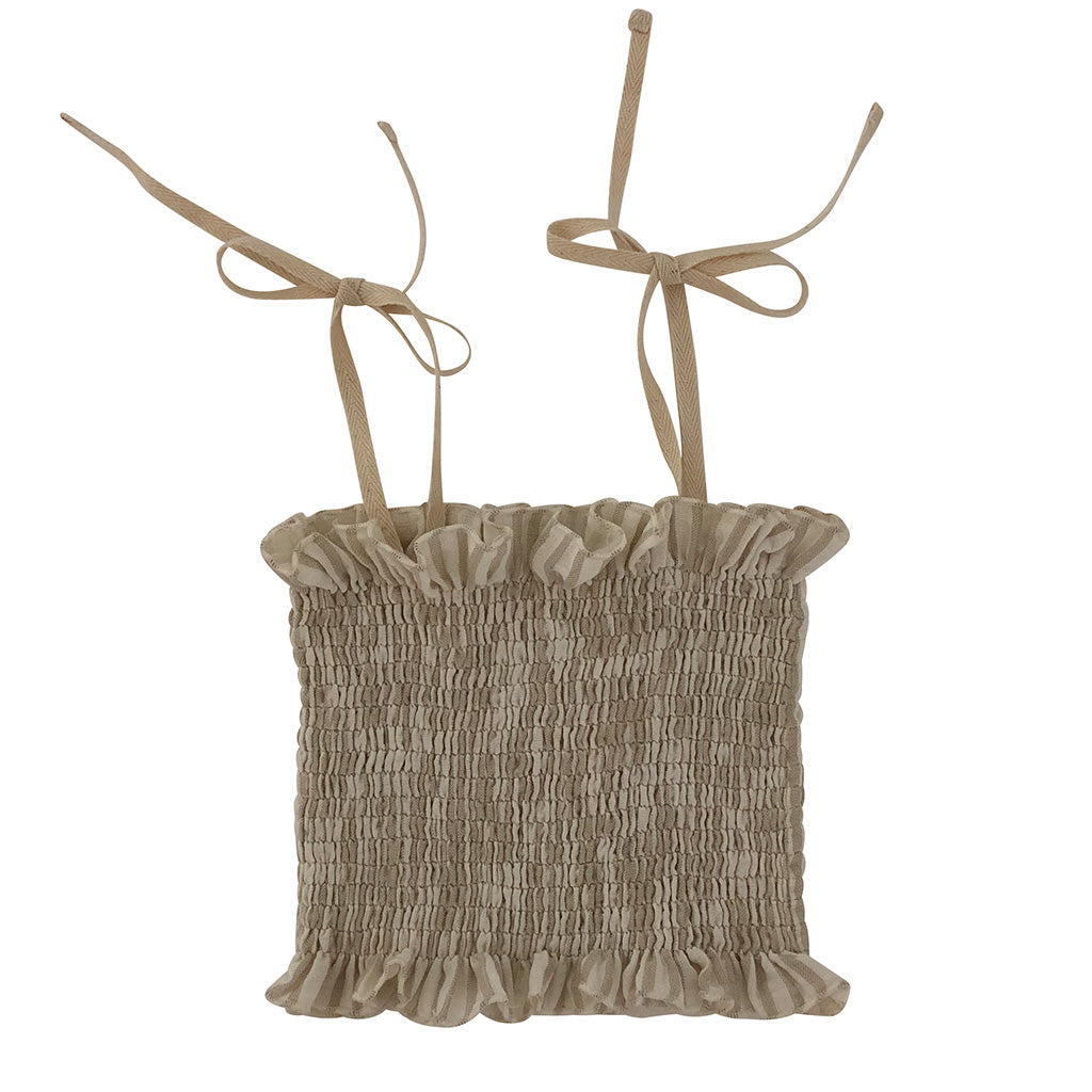 Top Smocked Sandy Stripes