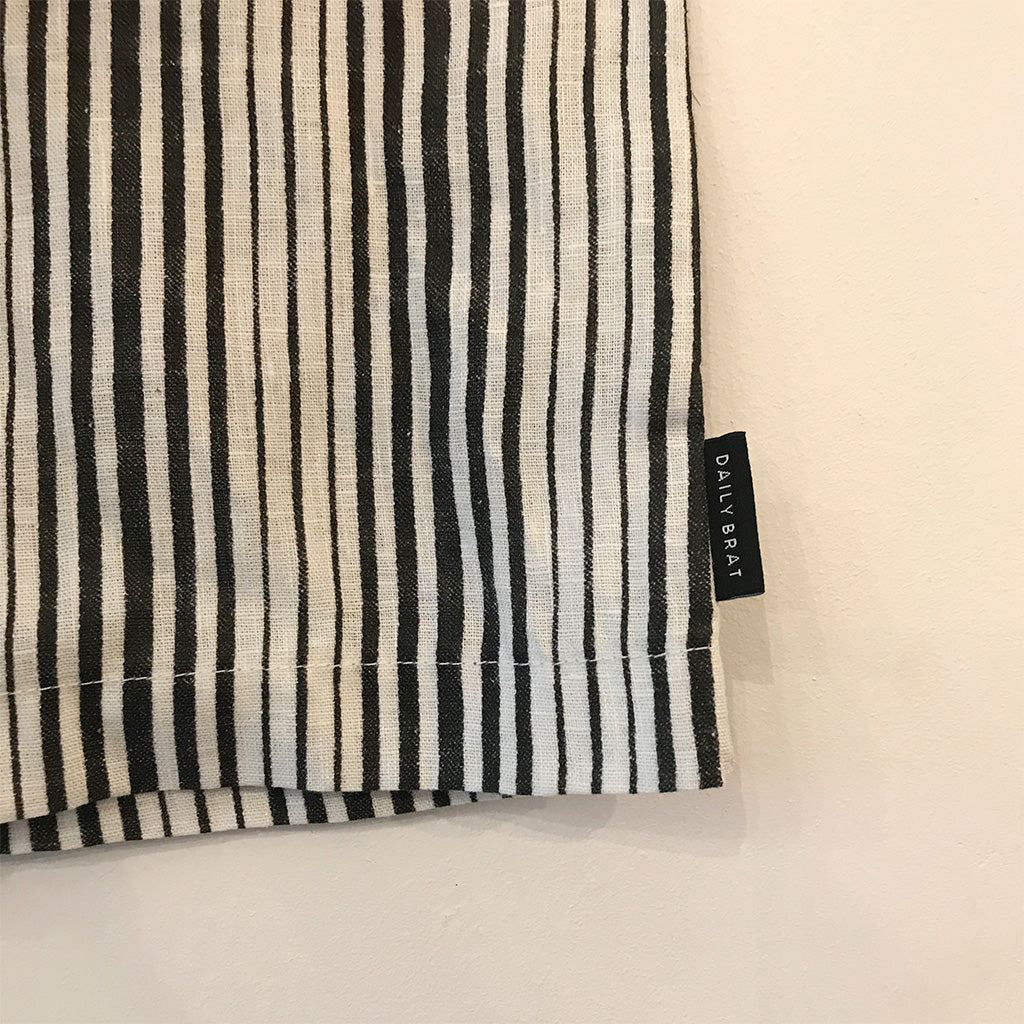 Pants Ava Linen White Black - Sample