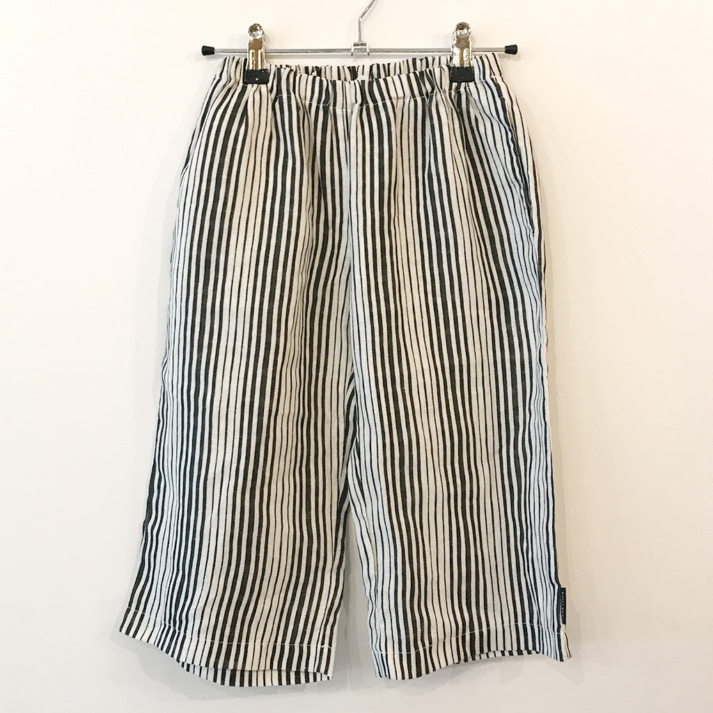 Pants Ava Linen White Black - Sample