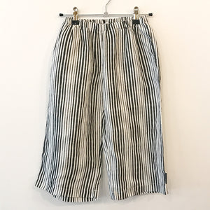 Pants Ava Linen White Black - Sample