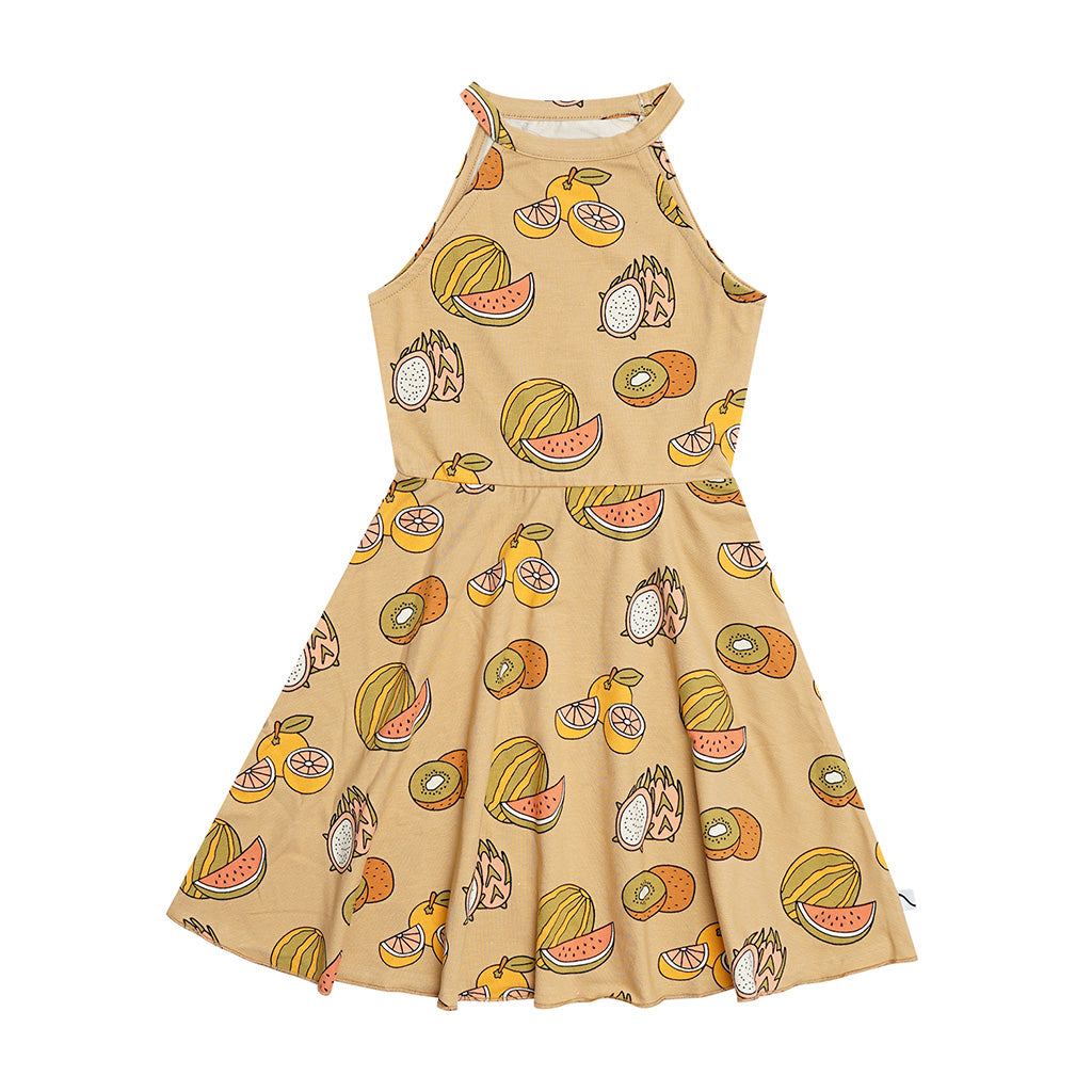 Dress Halter Summer Fruit