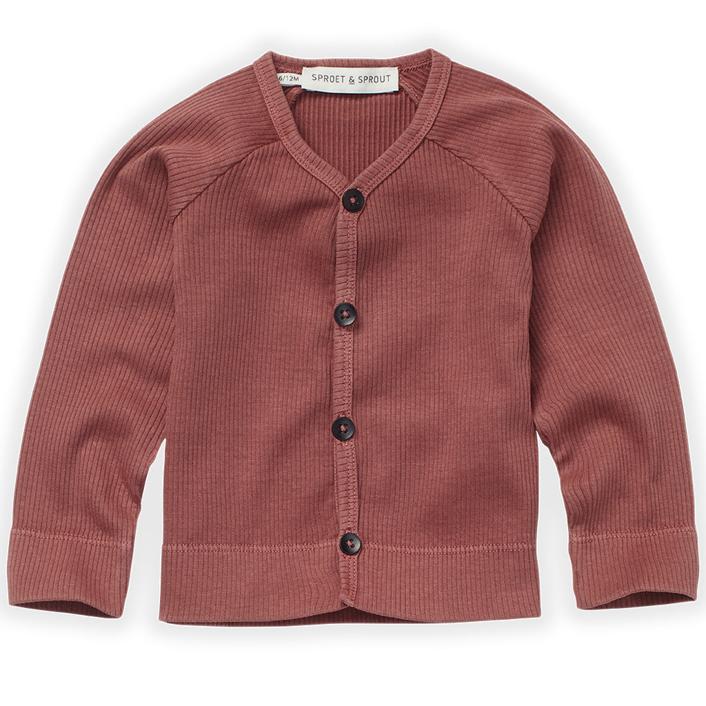 Cardigan Baby Rib Fig