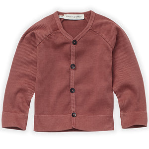 Cardigan Baby Rib Fig