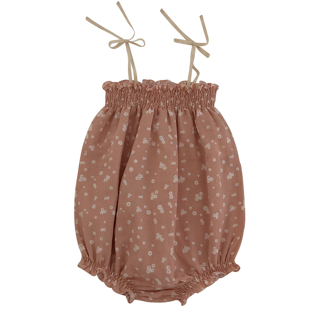 Romper Smocked Flower Petals