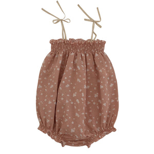 Romper Smocked Flower Petals