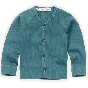 Cardigan Baby Rib Pine Green