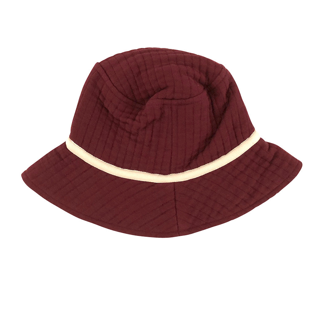 Hat Quilted Berry Red