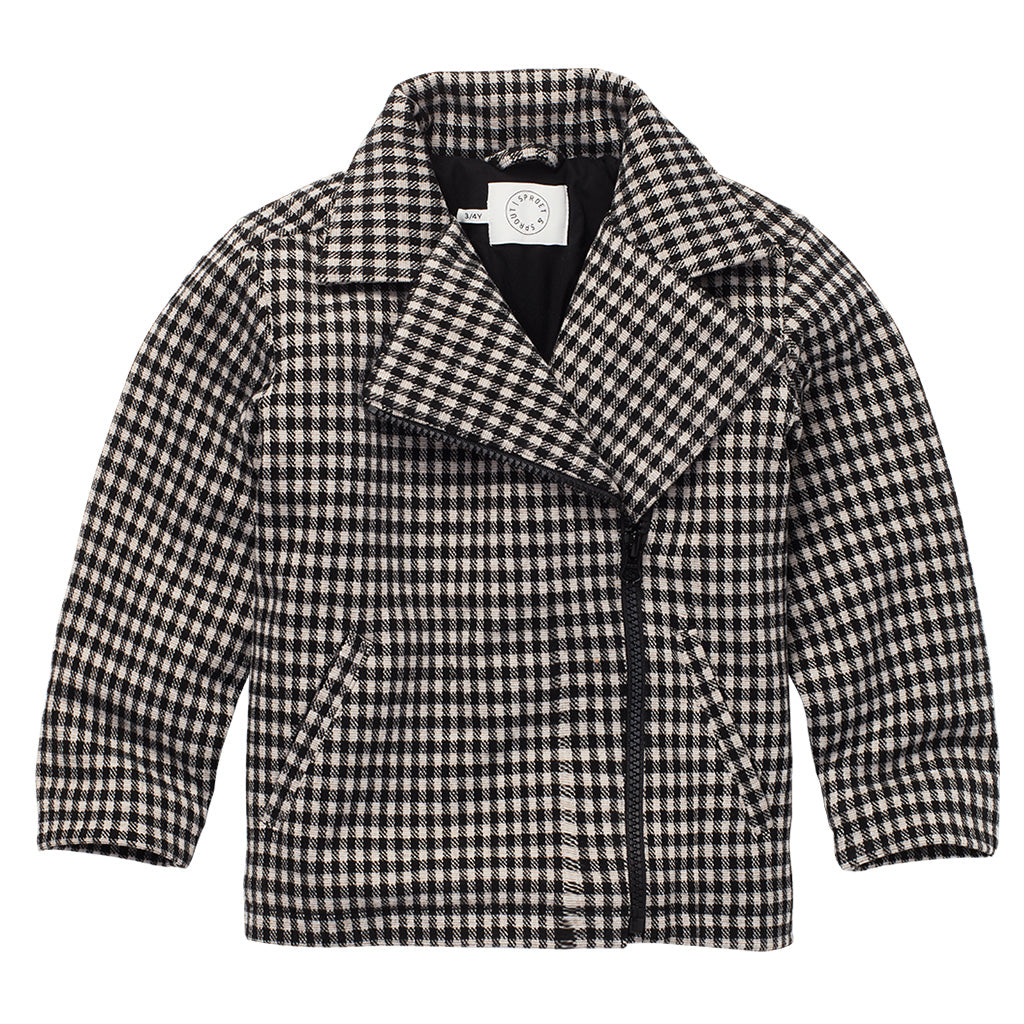Jacket Biker Block Check