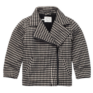 Jacket Biker Block Check