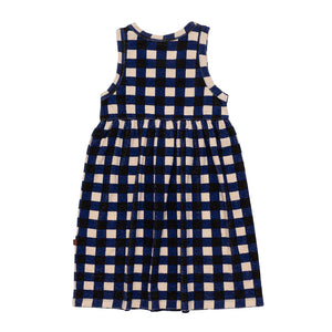 Dress Beach Blanket Check Midnight Blue