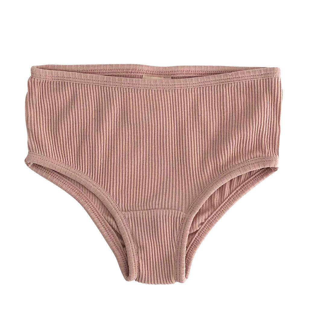 Underwear Set Rib Girls Pale Pink