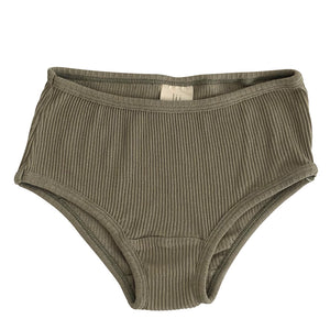 Underwear Set Rib Girls Dry Green