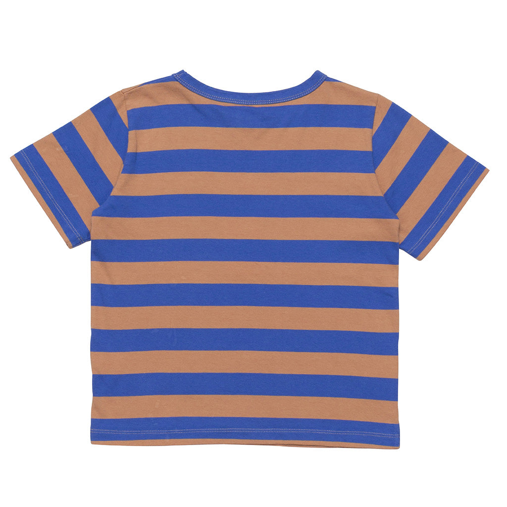 Tee Stripe Good Day Caramel Blue Stripe