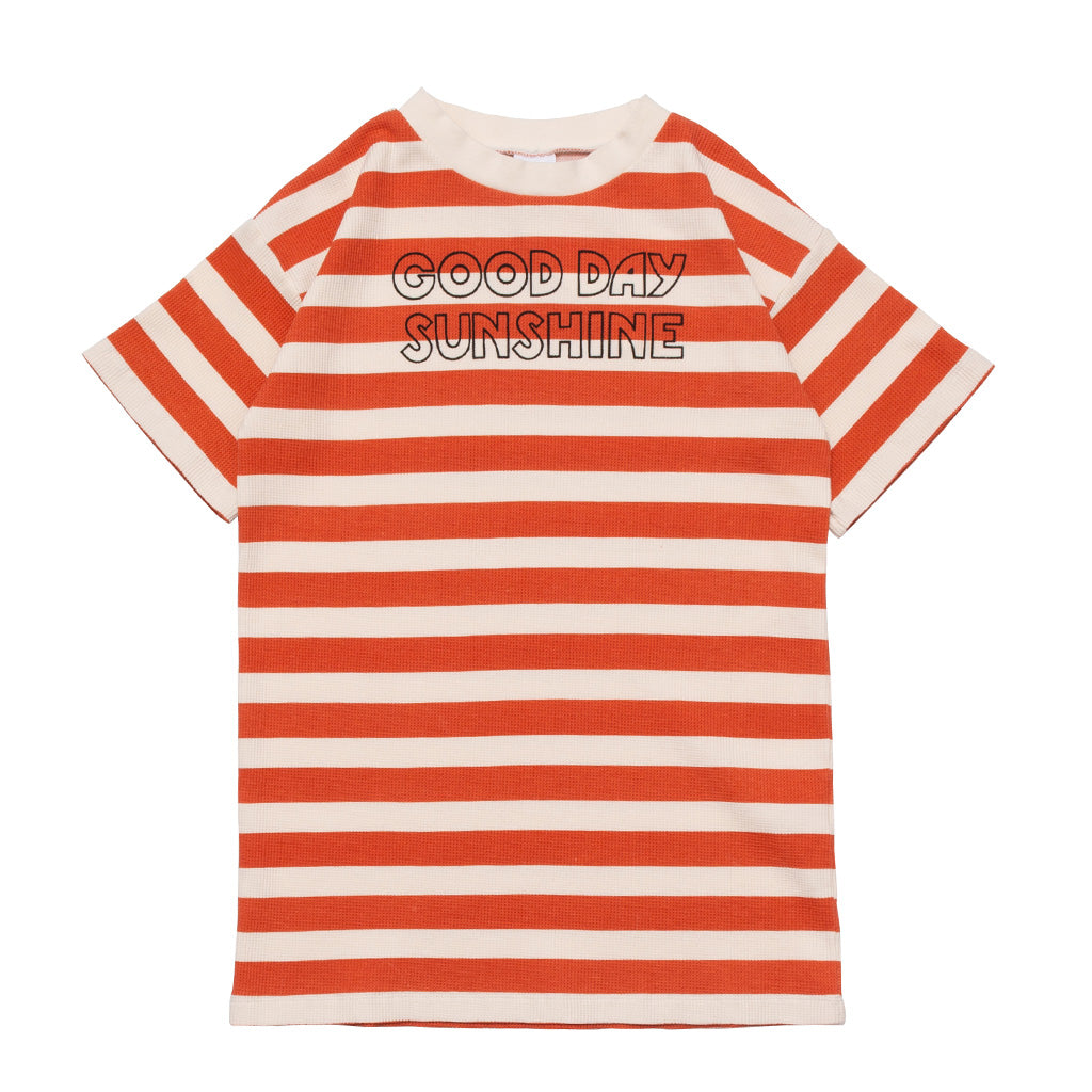 Dress Box Tee Waffle Setting Sun Stripe