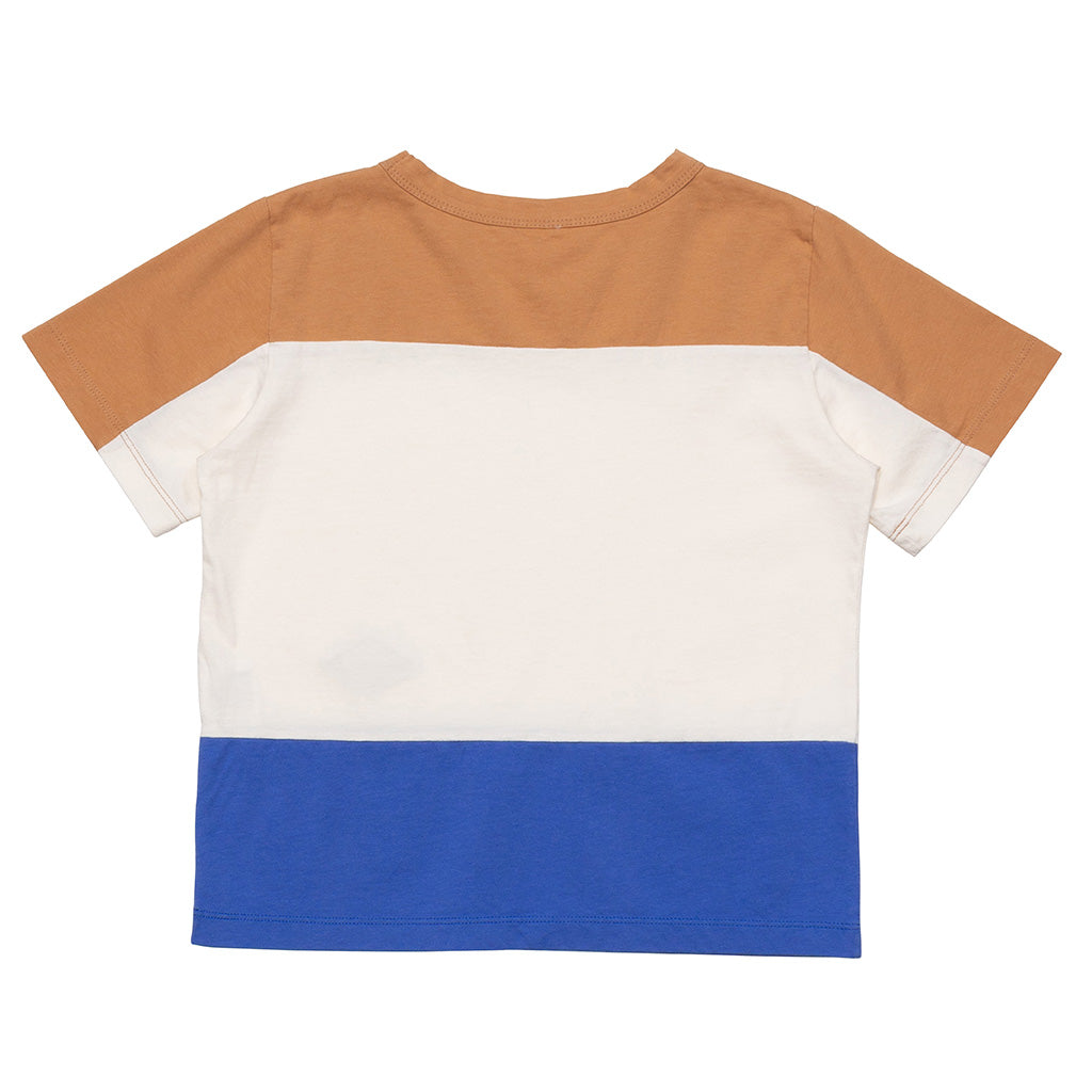 Tee Block Blue Cloud Caramel