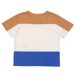 Tee Block Blue Cloud Caramel