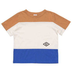 Tee Block Blue Cloud Caramel
