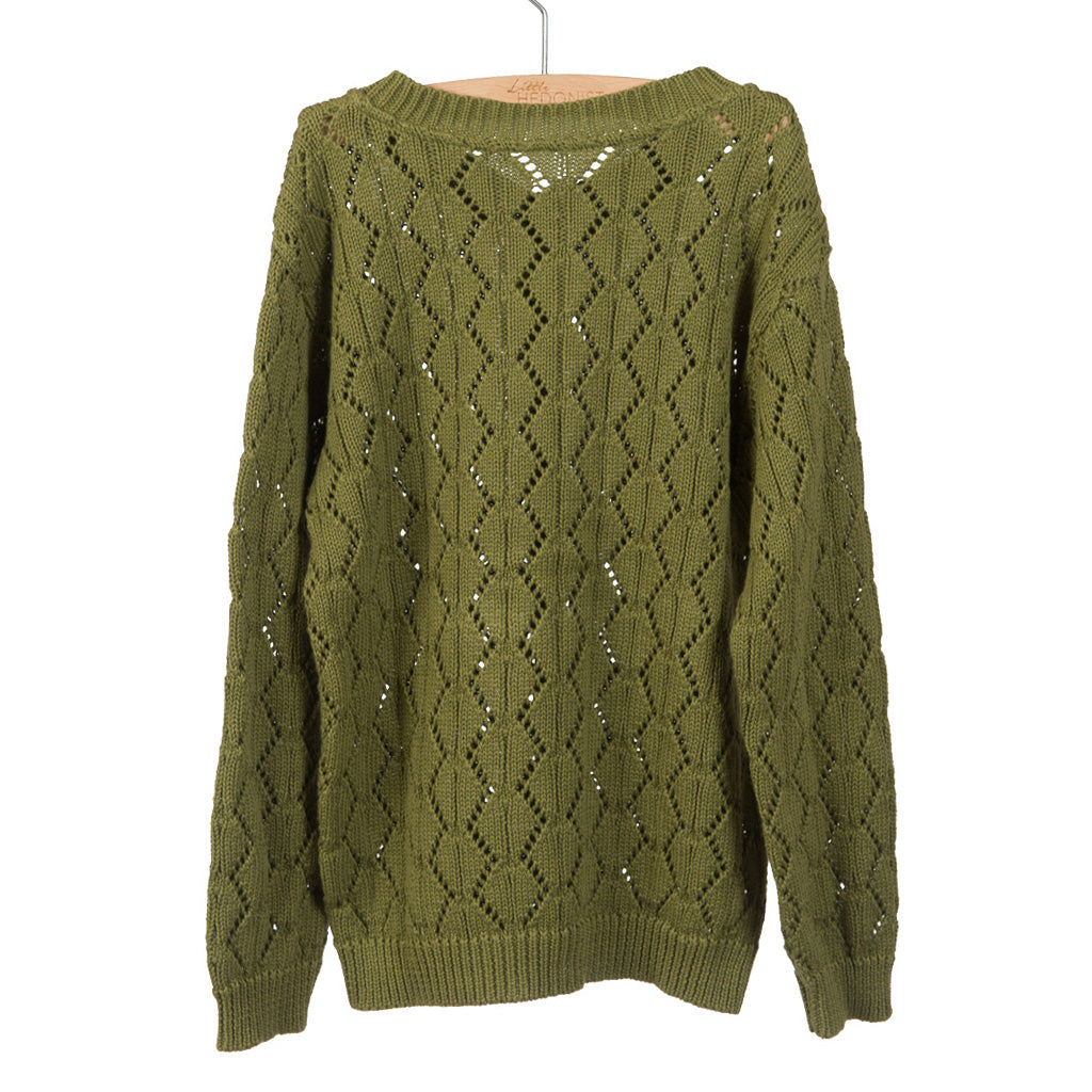 Cardigan Knitted Effie Green Moss