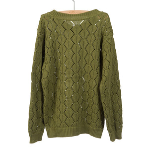 Cardigan Knitted Effie Green Moss