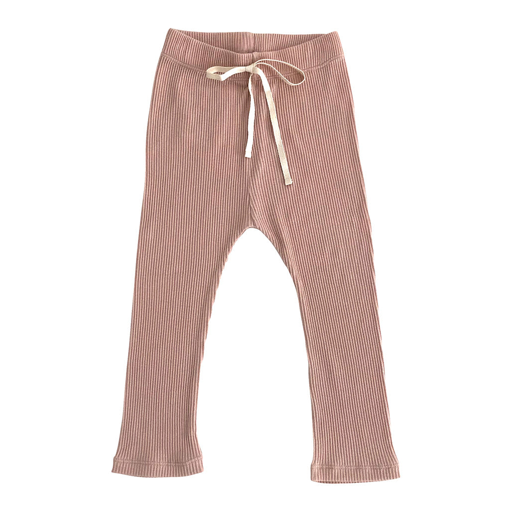 Pants Rib Pale Pink