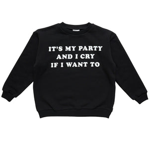 Sweatshirt It's My Party Black
