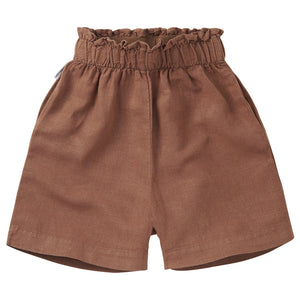Shorts Linen Paper Bag Warm Earth