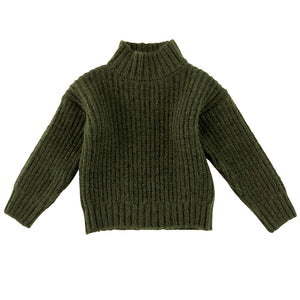 Pullover Knit Olive Green