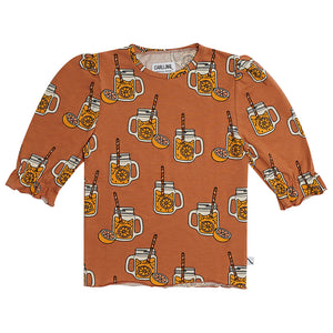 Top with Puffed Sleeves Lemonade