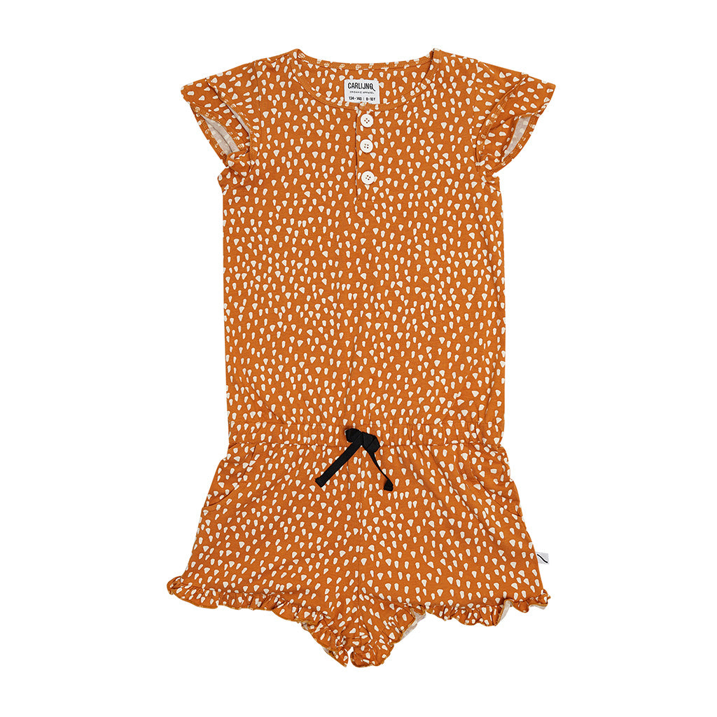 Jumpsuit Ruffled Golden Sparkles