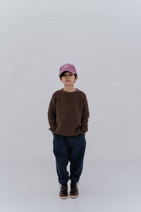 Sweater Raglan Knit Dark Khaki